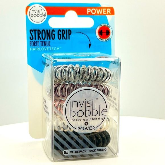 🦋$7 ~ Invisibobble ~ 5 Pack ‘Strong Grip’ Multipack ~ NEW - Picture 1 of 5